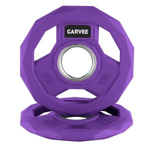 ODK Color Rubber Coated Weight Plates 2-Inch,Barbell Weight Plate Set,Cast Iron Weight Plates for Weightlifting,Home Gym - 1 of 4