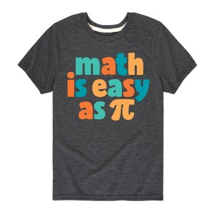 Boys' - Instant Message - Math Is Easy As Pi Short Sleeve Graphic T-Shirt - 1 of 4