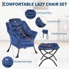 GustoWave 39''H Lazy Sofa Chair Large Lounge Accent Chair, Comfy Armchair, Reading Armchair with Side Pocket and Folding Ottoman - 4 of 4