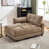 Oversized Corduroy Sleeper Sofa Chaise Lounge with USB Charging, Cup Holder, and Side Pocket - 4 of 4