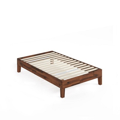 Marissa 12" Deluxe Wood Platform Bed Frame Brown - Zinus