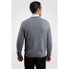 JENNIE LIU Men's 100% Pure Cashmere Long Sleeve Pullover V Neck Sweater - 4 of 4