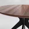 YOUNIKE Round Dining Table for Small Spaces, Modern Wooden Kitchen Table with Metal Legs, Living Room Table for Kitchen, Breakfast Nook - 4 of 4
