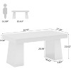 Tribesigns 55 Inches Home Office Executive Desk with Double Trapezoid Base - 3 of 4