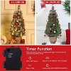 homfan Pre-Lit Small Artificial Mini Christmas Tree, Christmas Tree Prelit with Vintage Potted Base, , Home Decor Indoor for Bedroom, Fireplace - 3 of 4