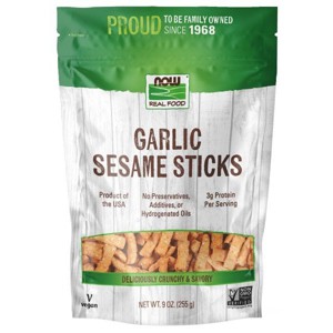 Garlic Sesame Sticks by Now Foods  -  9 oz Bag - 1 of 2