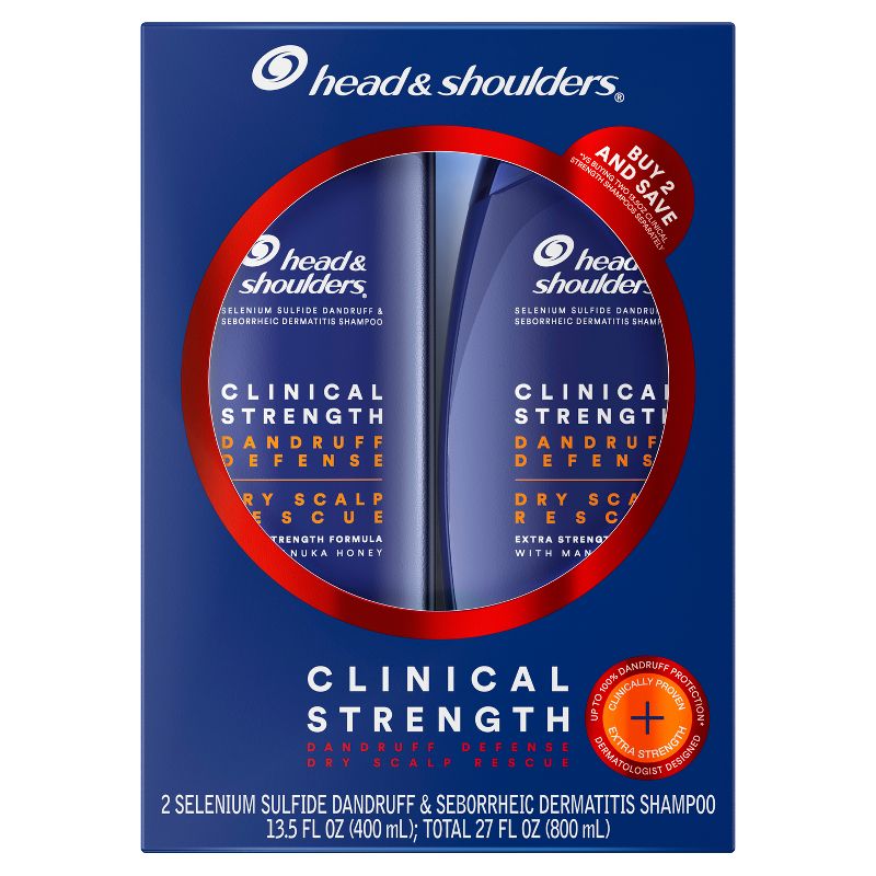 Head &#38; Shoulders Clinical Dandruff Defense and Dry Scalp Rescue Shampoo Dual Pack - 27 fl oz, 3 of 15