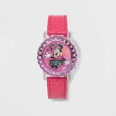 Girls' Minnie Mouse Watch Bracelet Set - Pink
