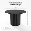 PexFix 46" Round Solid Wood Dining Table Kitchen Tables - image 2 of 4