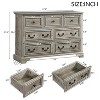 KTMBDW Dresser for Bedroom with 7 Drawers, 47" Wide Modern Chest of Drawers with Metal Handle, Wood Dresser TV Stand for Living Room - 4 of 4