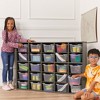 ECR4Kids Streamline 25 Cubby Tray Cabinet with 25 Scoop Front Storage Bins, 5x5, Grey Wash - 4 of 4