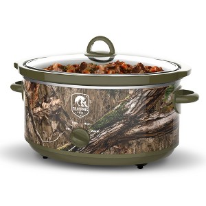 Trapper's Peak 7 Quart Oval Slow Cooker Pot with Heat Settings for Kitchen Appliances, Counter Top Use and Cooking, Mossy Oak Camo - 1 of 4
