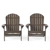 GDFStudio Adelina Outdoor Acacia Wood Folding Adirondack Chairs (Set of 2) - 2 of 4
