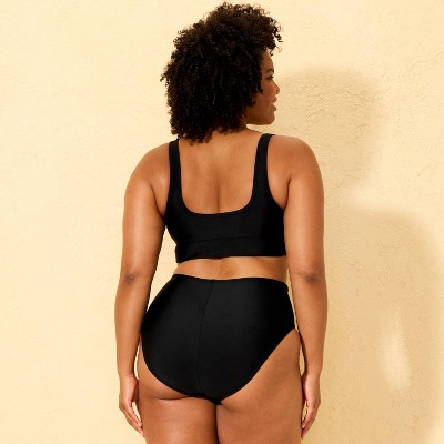 Shade & Shore Women's Tummy Control Full Coverage High Waist Bikini Bottom - Shade & Shore™ Black M — фото 5