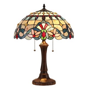 Chloe Lighting Grenville Tiffany-style 2 Light Victorian Table Lamp 16" Shade - 1 of 3