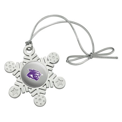 Abilene Christian Secondary Logo Metal Snowflake Christmas Tree Holiday Ornament