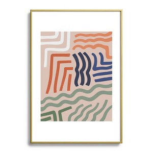 Nick Quintero Arid Contour Metal Framed Art Print - Deny Designs - 1 of 4