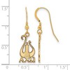 Black Bow Jewelry 14k Yellow Gold Plated Sterling Silver Alpha Chi Omega Greek Life Dangle Earrings - 2 of 3