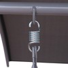 2-Person Outdoor Porch Swing Chair with Adjustable Canopy, Pivot Storage Table & Cup Holders - 3 of 4