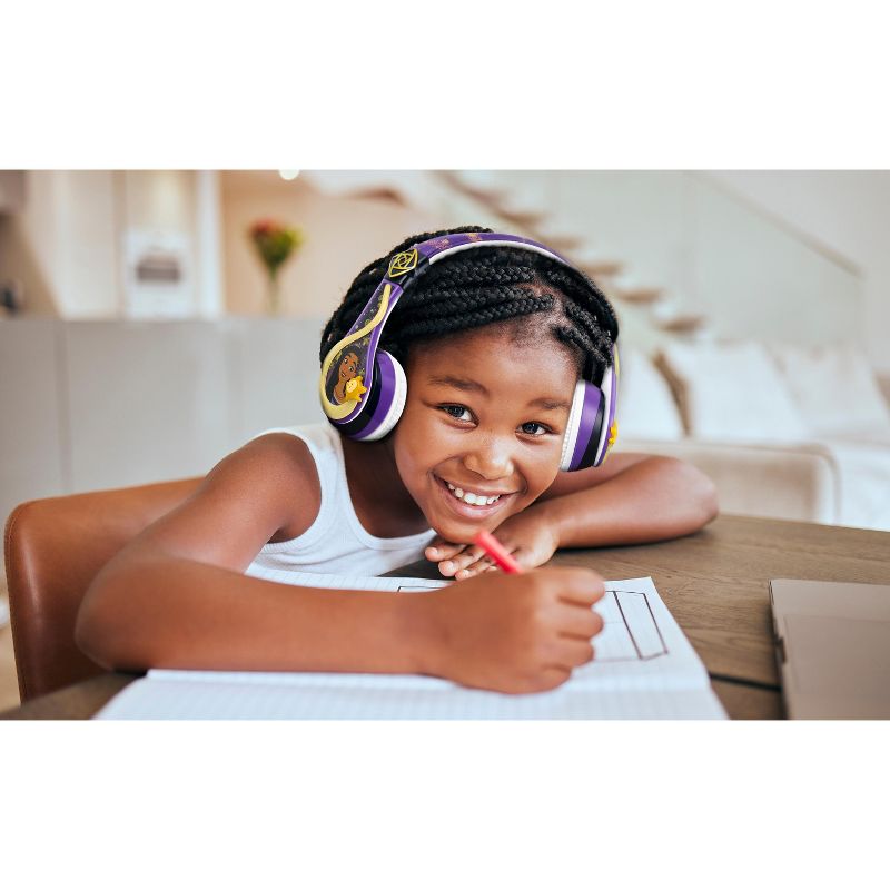 eKids Disney Wish Bluetooth Headphones for Kids, Over Ear Headphones with Microphone - Purple (WH-B52.FXV23MX), 5 of 6