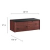 Modway Kinetic Wall-Mount Office Storage Cabinet – Mid-Century Modern Floating Organizer with Sliding Doors in Walnut - 3 of 4
