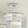 LLHZSY Mordern Glam Drum Crystal Chandelier Round Pendant Light for Kitchen Island -  8-Light 23 3/5"W x 8 7/10"H - 3 of 4