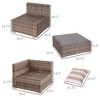 Modern Rattan Patio Furniture Set, 7-Piece Outdoor Wicker Sofa Set with Cushions for Home & Family Gatherings - 3 of 4