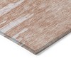 Terra Cotta Salmon And Copper Abstract Washable Indoor Outdoor Area Rug - 4 of 4