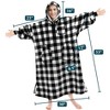 PAVILIA Wearable Blanket Hoodie Adults, Faux Shearling Cozy Oversized Hooded Sweatshirt, Warm Fleece Two Pockets - 4 of 4