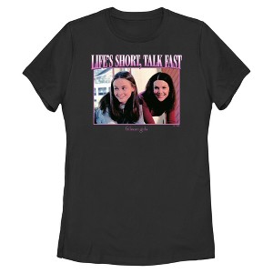 Womens Gilmore Girls Life's Short Talk Fast Portrait T Shirt - 1 of 4