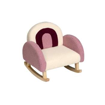 Upholstered Rocking Kids' Chair Purple/White - Gift Mark