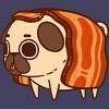 Women's Design By Humans Puglie Bacon Strip By Puglie Racerback Tank Top - 2 of 3