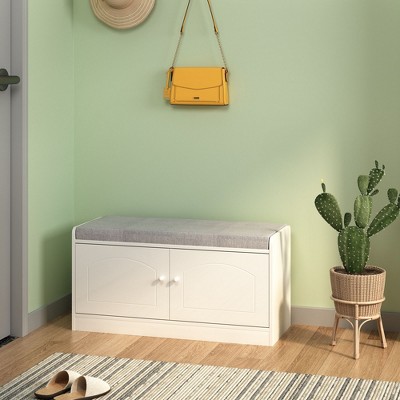 NicBex Storage Bench Shoe Rack Bench with Shoe Storage  with Cushion for Bedroom, Entryway