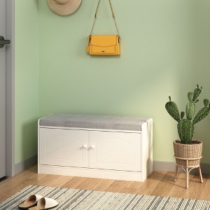 NicBex Storage Bench Shoe Rack Bench with Shoe Storage  with Cushion for Bedroom, Entryway - 1 of 4