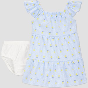 Carter's Just One You® Baby Girls' Lemon Dress - Blue - 1 of 4