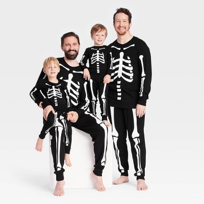 Halloween Skeleton Matching Family Pajama Collection - Black