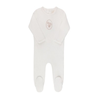 Ely's & Co. - Baby Footie + Bonnet - Velour Center Floral Collection