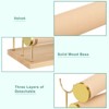 Unique Bargains Metal Wood Velvet 3 Tier Jewelry Organizer Stand - 4 of 4