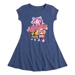 Girls' - Paw Patrol - Adventure Citys Heroes Fit & Flair Cap Sleeve Dress - 1 of 4