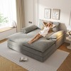 80'' Chenille Deep Seat Double Lounge sofa Chair with Wide Armrests, Detachable Cushions, Large Pillows and Oversized Design - 4 of 4