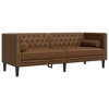 vidaXL Chesterfield Sofa Set Brown - 3 of 4