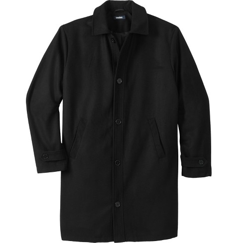 Kingsize Men's Big & Tall Wool Dress Coat - Big - 8xl, Black : Target