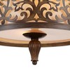 CWI Lighting Nicole 3 Light Drum Shade Flush Mount With Brushed Chocolate Finish - 4 of 4