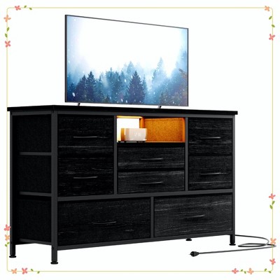 8-Drawer Storage Cabinet TV Cabinet for 55-Inch TV Entertainment Center