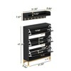 UbMelt Modern 31.5 Inch Shoe Cabinet with 3 Flip Drawers and Wall Mounted Coat Rack for Entryway,Hallway,Closet - 3 of 4