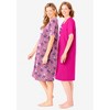 Dreams & Co. Women's Plus Size 2-Pack Short-Sleeve Sleepshirt - 4 of 4
