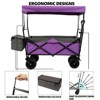 RISOKEYS Foldable Utility Cart,with Canopy & Mosquito Net,480Lbs Capacity with 7x4 All-Terrain Wheels,Adjustable Handle for Camping,Beach - 4 of 4