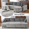111.8" U-Shaped Sectional Sofa Bed with Storage & USB - 4 of 4