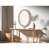 Elegant Lighting Oval Cornhusk Mirror 36x42 in Linen White - 3 of 4
