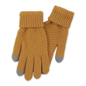 Hadley Wren Bailey Knit Gloves - Mustard - 1 of 4